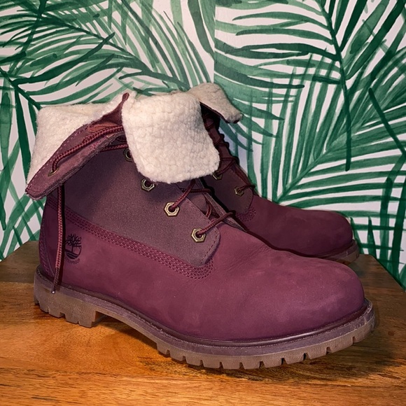 Timberland Jayne Burgundy Suede Primaloft Boots Women’s 8.5 - Picture 9 of 13
